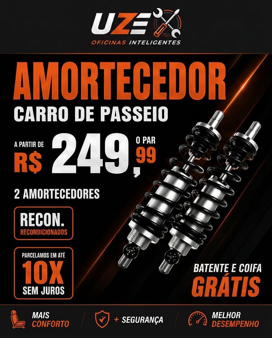 Amortecedor carro de passeio — 2 amortecedores a partir de R$ 249,99 o par